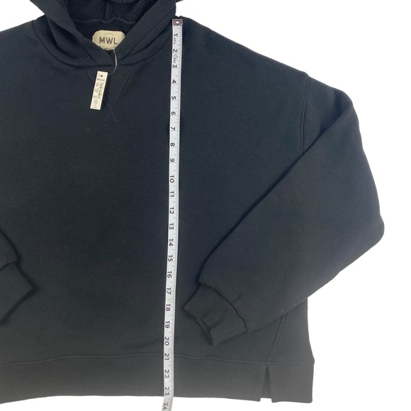 NWT Madewell Womens Plus MWL Airyterry Hoodie Sweatshirt Black Size 1X - Picture 9 of 9